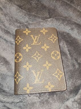 Louis Vuitton Brown and Gold Monogram Passport Sleeve